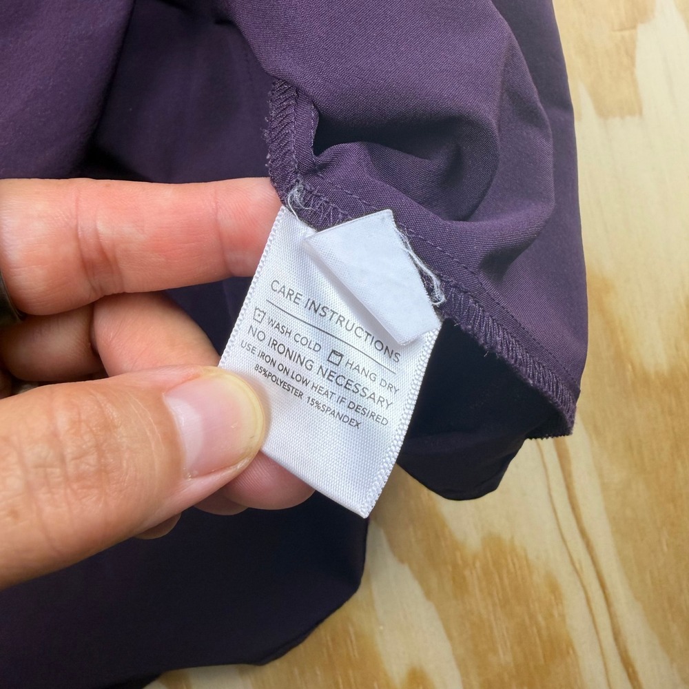 Mizzen+Main Leeward Dress‎ Shirt Purple Large Trim Fit Performance Button Down - Picture 3 of 8
